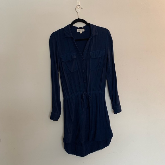 $100+ OFF! Anthropologie Cloth & Stone: Navy Dress - Picture 7 of 8